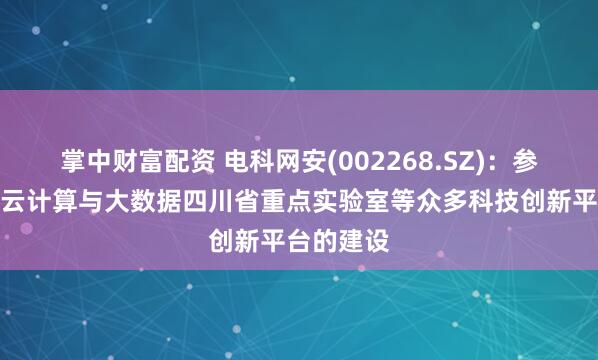 掌中财富配资 电科网安(002268.SZ)：参与了可信云计算与大数据四川省重点实验室等众多科技创新平台的建设