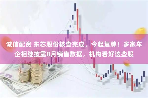 诚信配资 东芯股份核查完成，今起复牌！多家车企相继披露8月销售数据，机构看好这些股