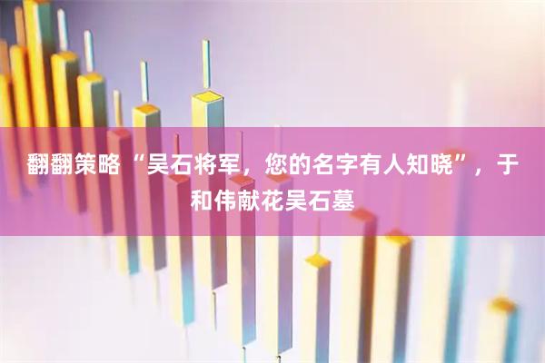 翻翻策略 “吴石将军，您的名字有人知晓”，于和伟献花吴石墓
